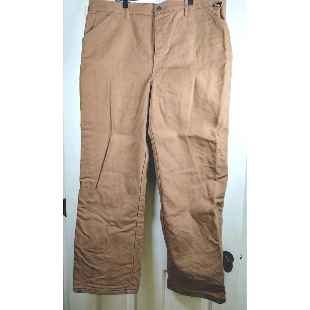 Vintage Walls Blizzard Pruf Duck Canvas Pants Mens 42x31 Thinsulate Brown Lined